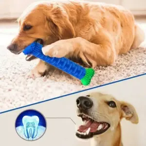 Set x2 Hueso Cepillo Para Mascotas: Dientes limpios y sanos para tu perro jugando.